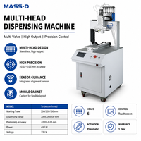 Machine de distribution multi-têtes 6 valves, guidage par capteur haute précision, écran tactile, robot électrique pneumatique pour colle