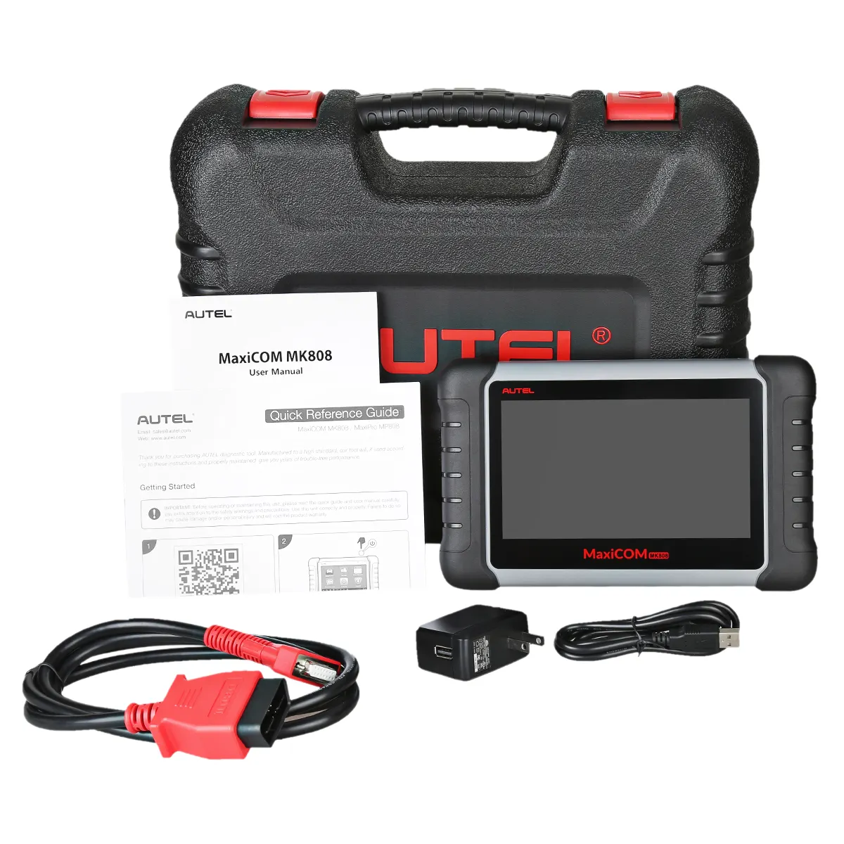 전문 autel maxisys mk808 maxipro mx808 maxicom mk 808 automotriz obd 2 스캔 도구 코드 리더 자동차 스캐너