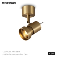 Spot LED Moderne COB 12W en Aluminium Rotatif NOUVEAU à Montage en Surface