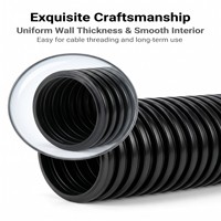 Conduit ondulé en PE pour la gestion des câbles en intérieur, tube en plastique haute flexibilité pour la protection des fils