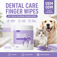 Lingettes nettoyantes jetables personnalisées pour animaux de compagnie, lingettes douces antibactériennes et désodorisantes pour l'élimination des croûtes oculaires chez les chats et les chiens, parfum longue durée