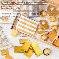 Papier métallique coloré imperméable personnalisé en gros de Chine pour l'emballage du chocolat