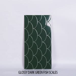 Azulejos de Pared de Cerámica de Color Verde Oscuro Nórdico, Azulejo de Cuadros para Pared de Cocina y Baño - Product Image 5