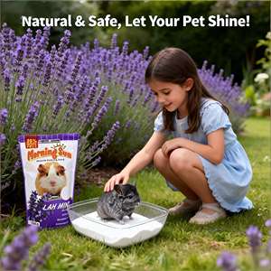 ทรายอาบน้ำสำหรับชินชิลล่าและแฮมสเตอร์ DongnaiPETS 100% จากธรรมชาติ กลิ่นลาเวนเดอร์ ผลิตจากโดโลไมต์ เป็นมิตรต่อสิ่งแวดล้อม ปราศจากฝุ่น ควบคุมกลิ่น - Product Image 1