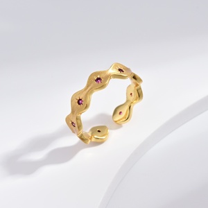custom plata 925 <b>sterling</b> <b>Silver</b> knot hip hop geometric <b>ring</b> bulk gemstone <b>adjustable</b> woman fashion wedding gold plated <b>rings</b> - Product Image 1