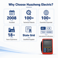 Analizador de Calidad de Energía Huazheng de Alta Precisión 1000A con 1 Año de Garantía
