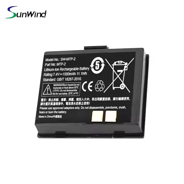 OEM 7.4V 1500mAh MTP-2 Replacement Battery for PT-210 SWLPB Portable BT Thermal Printer