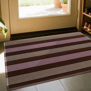 Tapete de Entrada para Interiores Teslin, Diseño Moderno Rectangular, Tapete Antideslizante de PVC para Uso en el Hogar - Product Image 1