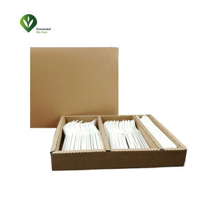 Econewleaf, полностью натуральный 100%, биоразлагаемые столовые приборы на основе крахмала, одноразовая посуда, Ланч-бокс для свадебных вечеринок, кемпинга - Product Image 2