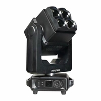 Projecteur à tête mobile Lotus 4x60W RGBW LED DMX512 avec zoom, double face, stroboscope infini, faisceau et wash, IP20, pour scène, DJ, bar et éclairage de fête