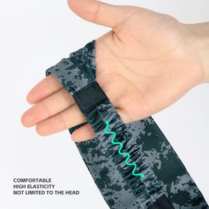 Grosir ikat kepala olahraga kebugaran nilon <span class=keywords><strong>Camo</strong></span> elastis kustom ikat kepala penyerap keringat menyerap kelembapan tembus udara cepat kering - Product Image 5