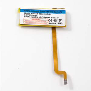 Batterie li-polymère 3.7V 650mAh pour Apple <span class=keywords><strong>IPod</strong></span> <span class=keywords><strong>Classic</strong></span> 120 go, <span class=keywords><strong>IPod</strong></span> <span class=keywords><strong>Classic</strong></span> 6e génération A1238 80G - Product Image 2