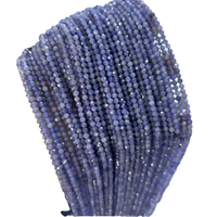 Perles facettées de haute qualité, 2 mm, 3 mm, 4 mm, perles en pierre de jadéite naturelle pour la fabrication de bijoux, collier