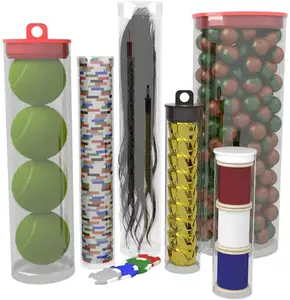 Emballage alimentaire à motif imprimé, boîte cadeau à bonbons en plastique pour jouets, conteneur à tubes pour outil