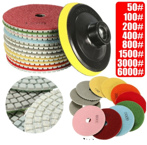 Wet <b>Polishing</b> Pads Set OEM Buffing Grinding Discs Grit 150 for <b>Marble</b> Quartz Concrete Floor - Product Image 2