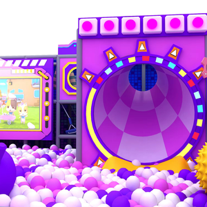 Parc d'attractions intérieur en plastique souple personnalisé pour enfants avec toboggans pour piscine à balles, trampoline et caractéristiques d'escalade - Product Image 5
