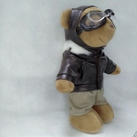 Ours en peluche avion personnalisé par le fabricant, accessoires de haute qualité, jouets animaux en tissu doux et respectueux de la peau