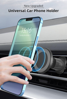 Support magnétique pour téléphone portable pour grille d'aération de voiture, stable et durable, design pliable, compatible avec Android