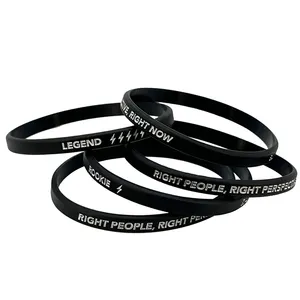 Yeni şık toplu ucuz silikon kauçuk bilekliği toptan özel ince silikon bileklik - Product Image 1