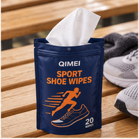 Lingettes personnalisées pour chaussures de sport, 20 lingettes, pochette zippée, OEM ODM