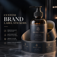Étiquettes de rangement étanches pour salle de bain, très vendues à l'international, pour flacons de désinfectant pour les mains, de lotion et de parfum