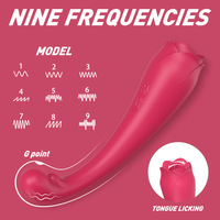 QIYI Dropshipping Leck-Sexspielzeug Klitoris-Nippel-Stimulator Rosen-Vibrator Zungen-Vibrator für Frauen