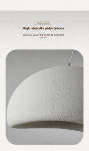 JYLIGHTING Modern Japon Tarzı Oturma Odası Otel Bar Cafe Reçine Oval Wabi Sabi Işık Avizesi Beton Japandi Sarkıt Lamba - Product Image 2