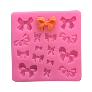 Molde de silicone líquido para confeitaria, faça você mesmo, molde de flor de lacinho, molde, cerâmica macia, sabonete, artesanal