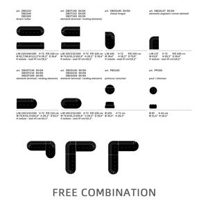 Sofá Modular Multifuncional Híbrido Myhome Bordone para Espacios Públicos Domésticos, Flexible, Cómodo, con Sillones Giratorios - Product Image 4