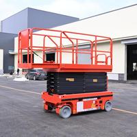 Plataforma Elevadora de Tijera Eléctrica Autopropulsada Industrial, Certificación CE ISO, Altura de Trabajo de 6 m, Elevador para Terrenos Difíciles para Camiones, Remolques y Almacenes