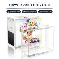 Verstärkte, zusammenbaubare Acryl-Aufbewahrungsbox, stoßfest, transparent, tragbarer Display-Würfel für Modell-Sammlungen