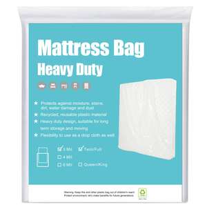Dust proof Mattress Bag for Moving Queen Size Mattress Storage Bag Mattress bag for Disposal Clear
