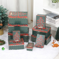 Lot de 10 boîtes cadeaux de Noël Evergreenwrap avec couvercle imprimé, pour une ambiance festive de Noël