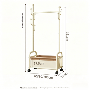 Porte-vêtements anti-poussière élégant, séchoir à linge, <span class=keywords><strong>étagère</strong></span> à manteaux dissimulée pour l'<span class=keywords><strong>extérieur</strong></span>, pour maison de location bien équipée - Product Image 2
