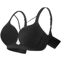 Shanhao-Sujetador sin costuras para mujer, sujetador push-up sexy, sujetador de talla grande sin costuras para mujer