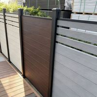 Panneaux de clôture en composite WPC robustes avec cadre métallique et finition thermolaquée pour la sécurité des ranchs et l'utilisation dans les jardins