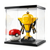 Vitrine de présentation en acrylique à fente unique pour figurines de collection Pop Mart Labubu Molly Skullpanda, avec protection anti-UV et anti-poussière
