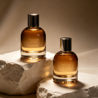 Flacons de parfum vides de luxe personnalisés 30ml 50ml 100ml, flacons de parfum en verre cylindriques transparents avec vaporisateur, boîte d'emballage
