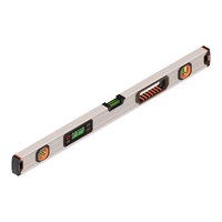 Niveau numérique à affichage LED en alliage d'aluminium de 80 cm avec résolution de 0,05, niveau à bulle réglable et détecteur d'angle