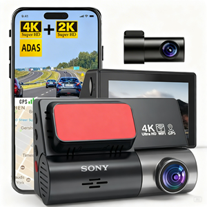 Caméra embarquée double 4K SONY avant et arrière 2K GPS WIFI ADAS Écran IPS 3 pouces Vision nocturne Enregistrement en boucle Application gratuite <span class=keywords><strong>Enregistreur</strong></span> vidéo - Product Image 2