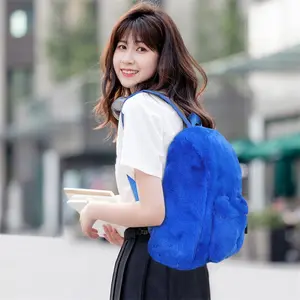 Venta al por mayor personalizado Mini Kawaii Travel Daypacks Animal Plush Linda mochila para niñas mochila esponjosa