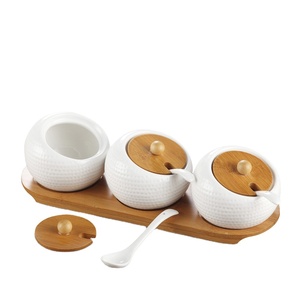 برطمان توابل من البورسلين ، وعاء وعاء وعاء من الخزف مع خزف - Product Image 4