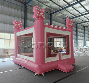 Château gonflable commercial en PVC rose pour filles, château de princesse avec nœud, château de saut pour <span class=keywords><strong>location</strong></span> de fête - Product Image 4