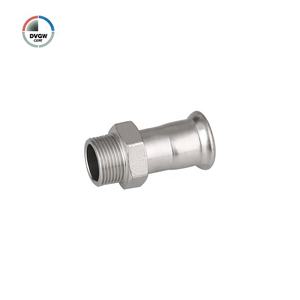 304/316 DVGW 스테인리스 스틸 M 프로파일 남성 어댑터 90도 엘보우 여성 티 프레스 단조 클래스 1000 1.6MPa 파이프 피팅 - Product Image 3