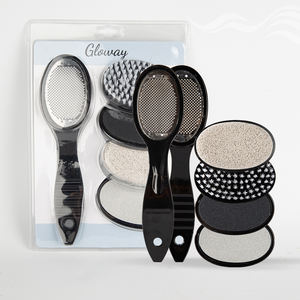 Strumenti essenziali per la cura del <span class=keywords><strong>piede</strong></span> a prezzi accessibili Kit di strumenti per Pedicure per rimozione del callo del <span class=keywords><strong>piede</strong></span> esfoliante raschietto con 4 testine sostituibili - Product Image 1