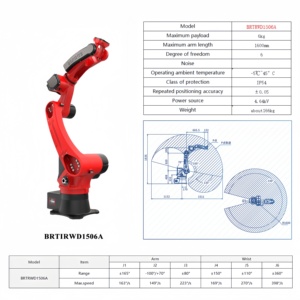 Borunte Nuevo Brazo Robótico Articulado de 6 Ejes y 1600 mm, Carga Útil Industrial de 6 kg, Alta Precisión para Fresado/Escaneo 3D/Soldadura, IP54 - Product Image 3