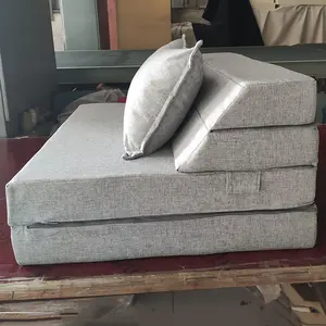 Colchón de espuma Trifold con cubierta extraíble, colchoneta ligera y portátil para dormir, proveedor de fábrica China