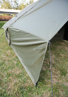 Tente Gonflable 6+6 en Coton TC Imperméable Portable Quatre Saisons à Montage Automatique pour Camping en Plein Air avec Fenêtre Panoramique
