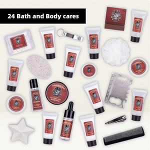 <span class=keywords><strong>Calendrier</strong></span> de l'<span class=keywords><strong>Avent</strong></span> OEM élégant pour hommes, design tête de mort, avec 24 surprises beauté et bien-être, coffret cadeau nourrissant au beurre de karité - Product Image 4