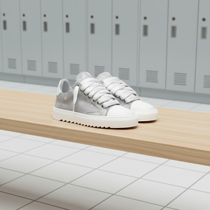 รองเท้าผ้าใบวิ่งสำหรับฤดูใบไม้ร่วง ดีไซ<span class=keywords><strong>น</strong></span>์ผูกเชือก เพิ่มความสูง พื้นยางห<span class=keywords><strong>น</strong></span>า สีพื้นล้วน ลายละลาย สไตล์คู่รัก - Product Image 3